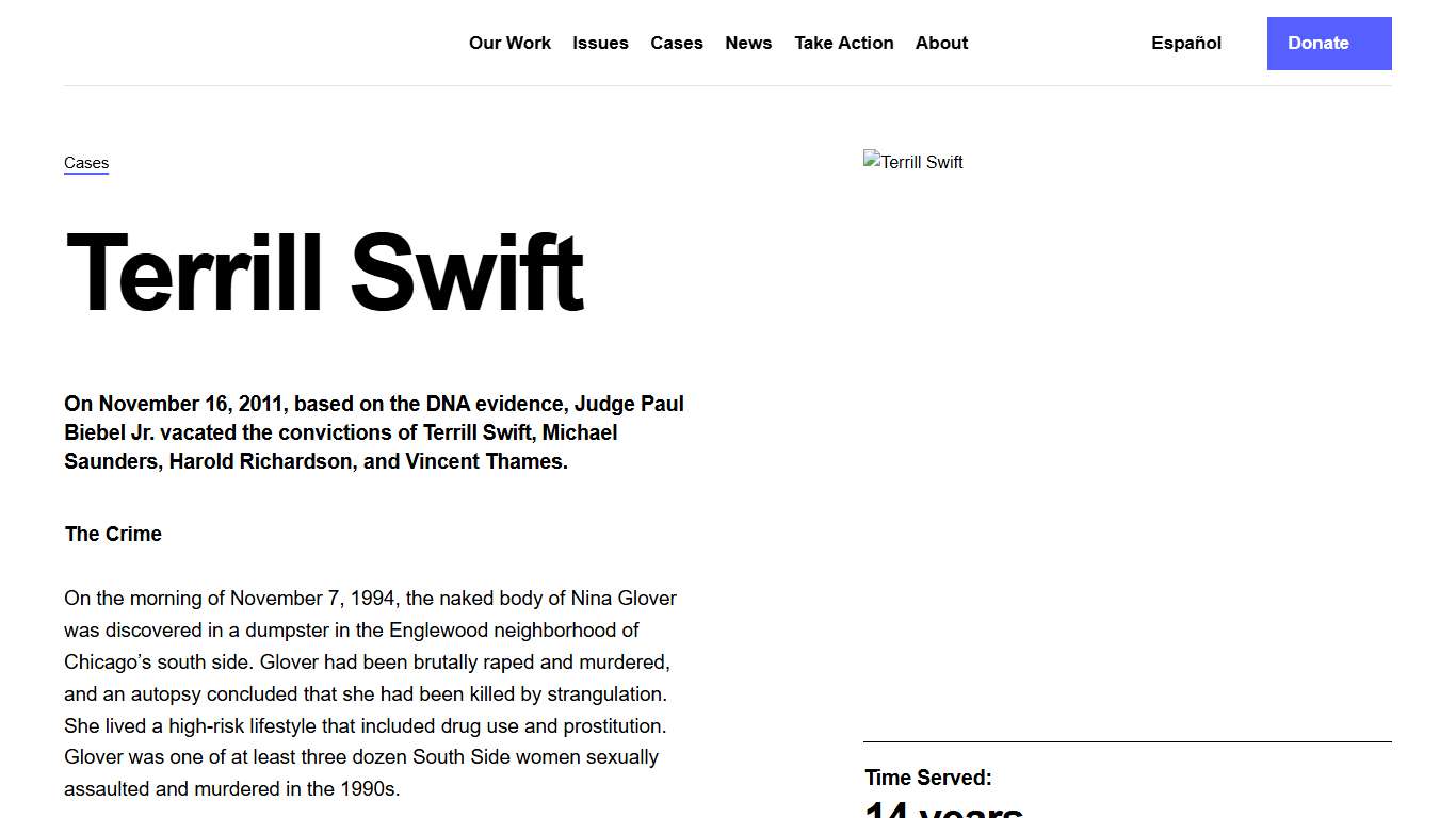 Terrill Swift - Innocence Project